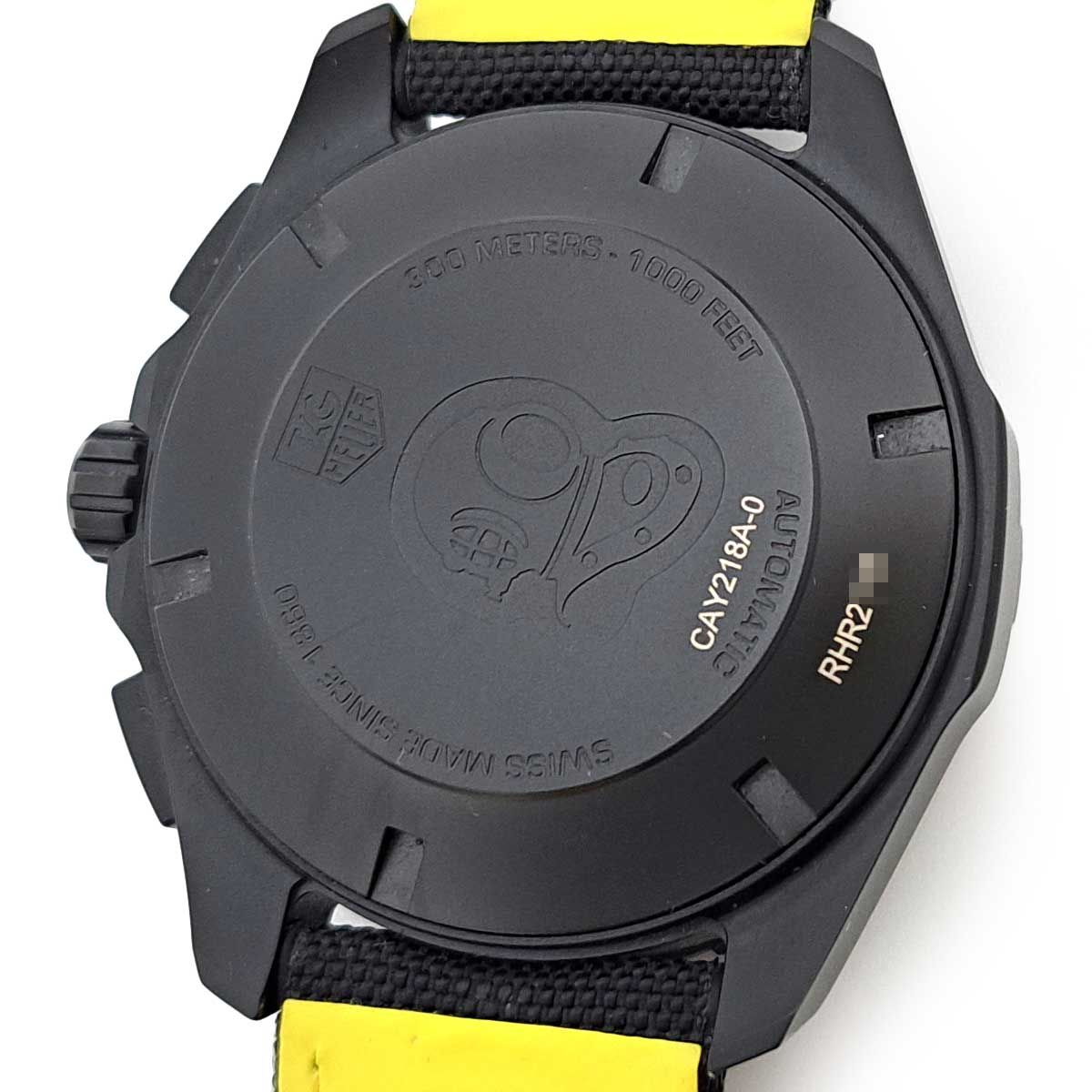 タグホイヤー アクアレーサー クロノグラフ ブラックバージョン CAY 218 A.FC 6361 自動巻き チタン メンズ TAG HEUER 時計