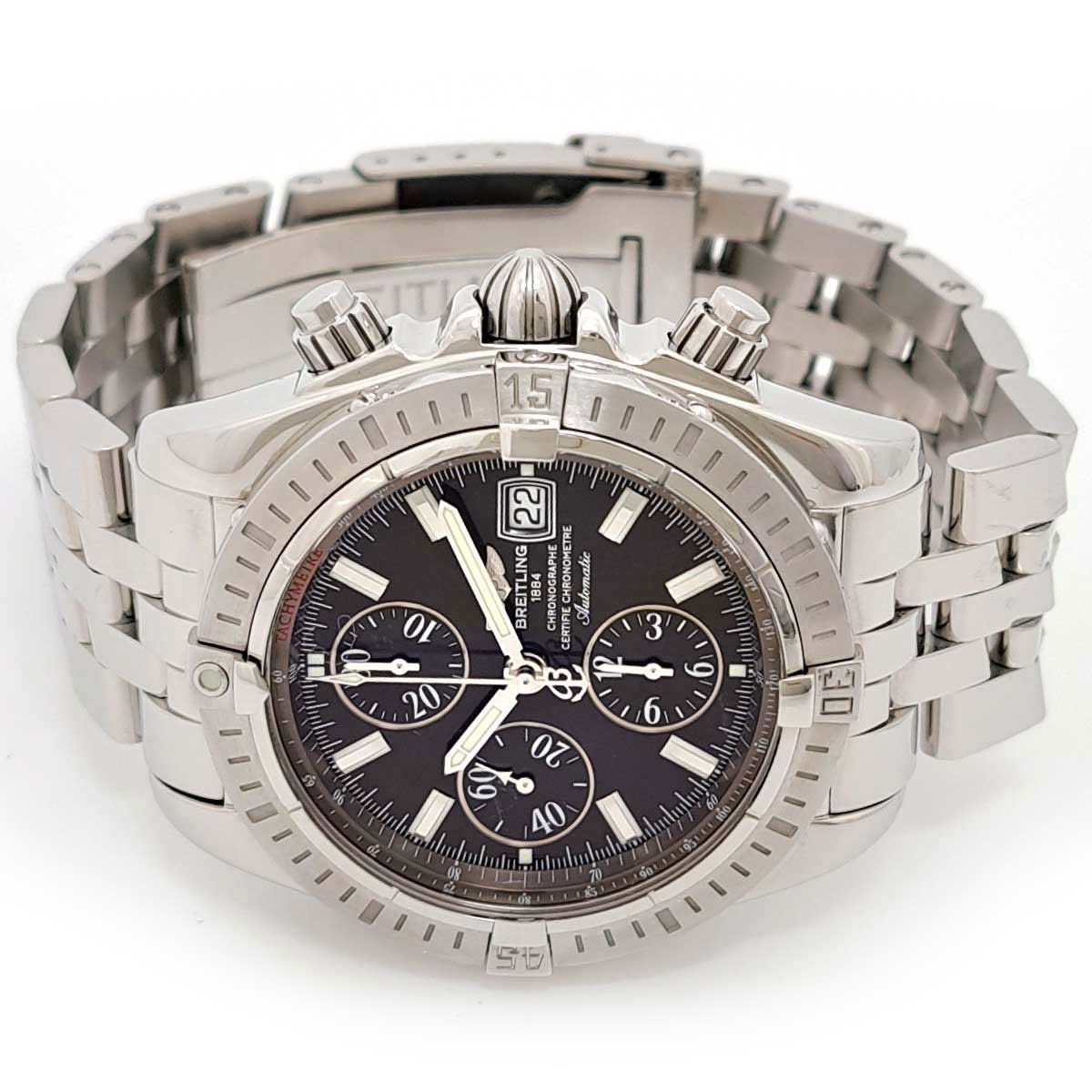 ブライトリング クロノマット エボリューション 日本 ブラウンダイヤル A 13356 自動巻き ステンレススティール メンズ BREITLING 時計