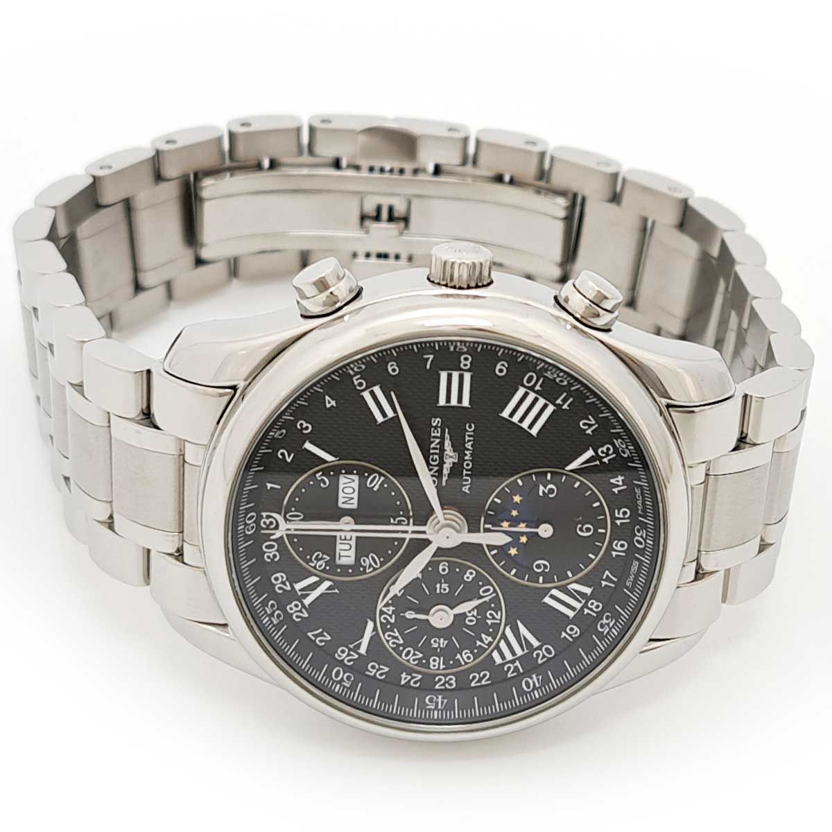 ロンジン マスター トリプルカレンダー ムーンフェイズ L 2 673 4 自動巻き ステンレススティール メンズ LONGINES 時計