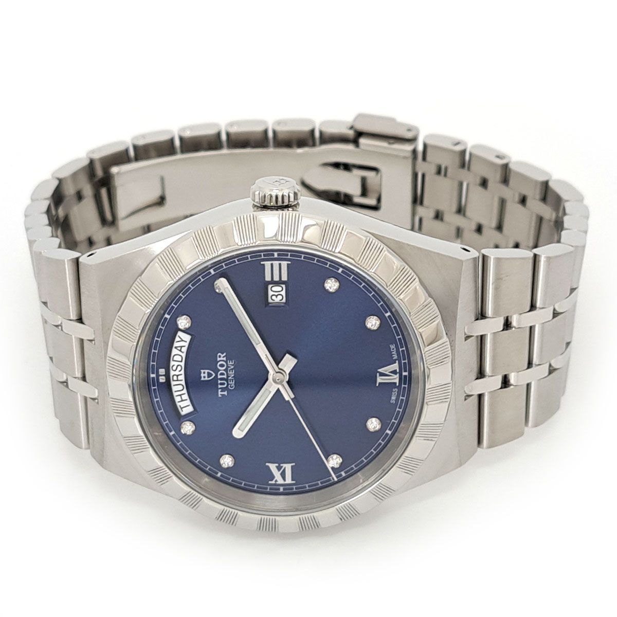 チューダー ロイヤル デイデイト 10 Pダイヤ 28600 G 自動巻き ステンレススティール メンズ TUDOR 時計