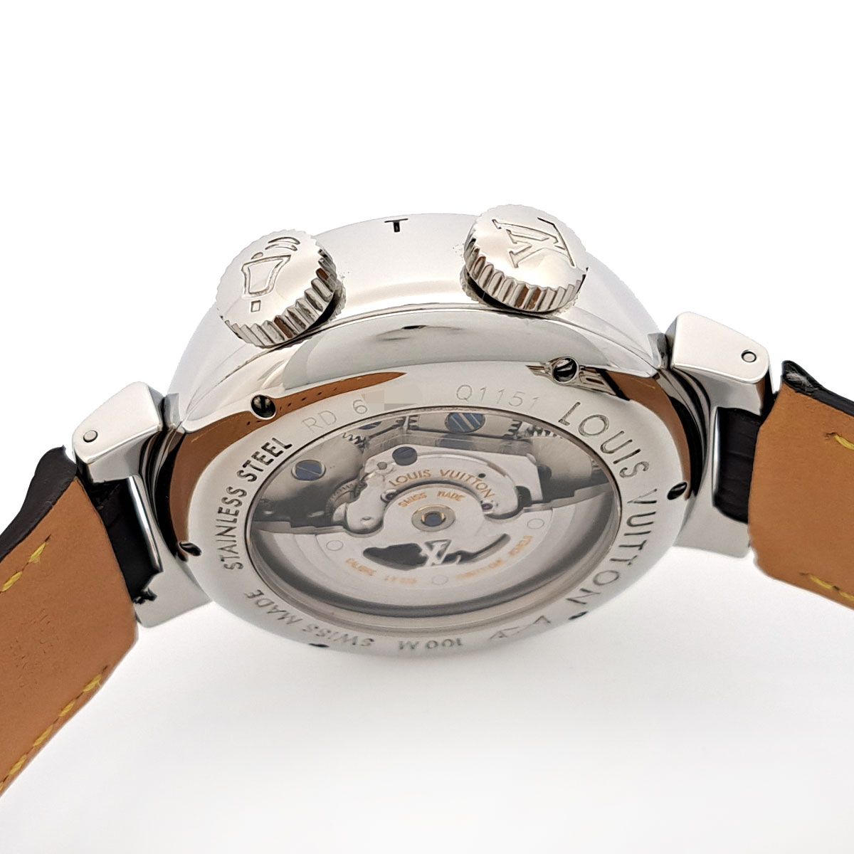  ルイヴィトン タンブール レヴェイユ GMT Q 1151 自動巻き ステンレススティール メンズ LOUIS VUITTON 時計 自動巻き時計 腕時計(アナログ)