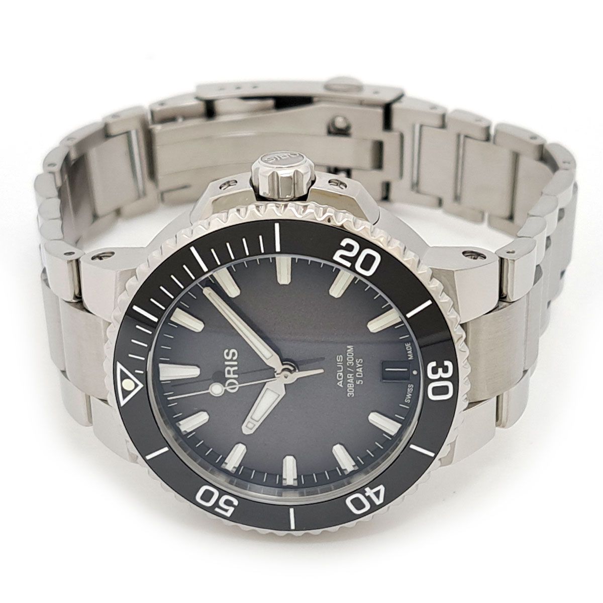 オリス アクイス デイト キャリバー400 01 400 7769 4154 自動巻き ステンレススティール メンズ ORIS 時計