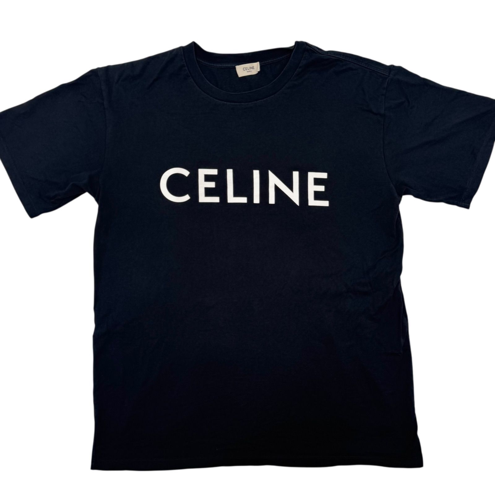 CELINE セリーヌ ルーズ Tシャツ ロゴTシャツ Tシャツ 半袖 コットンジャージー ブラック