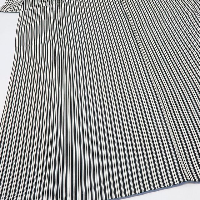 六花-RIKKA- 正絹 縦縞 トール ワイドサイズ 小紋 着物 A3856