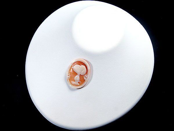 スヌーピーの彫刻 シェルカメオルース