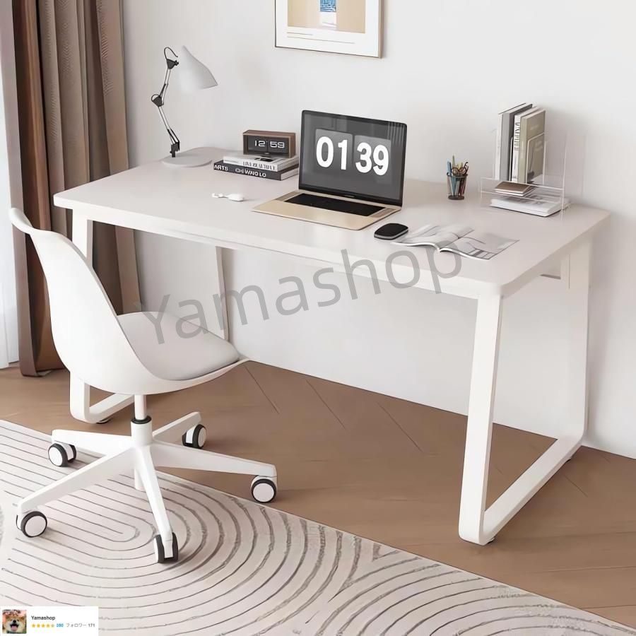 机 パソコンデスク U型 幅80cm 100cm デスク オフィス PCデスク テレワーク ゲーミングデスク 勉強机 化粧台 作業机 組立簡単 ホワイト
