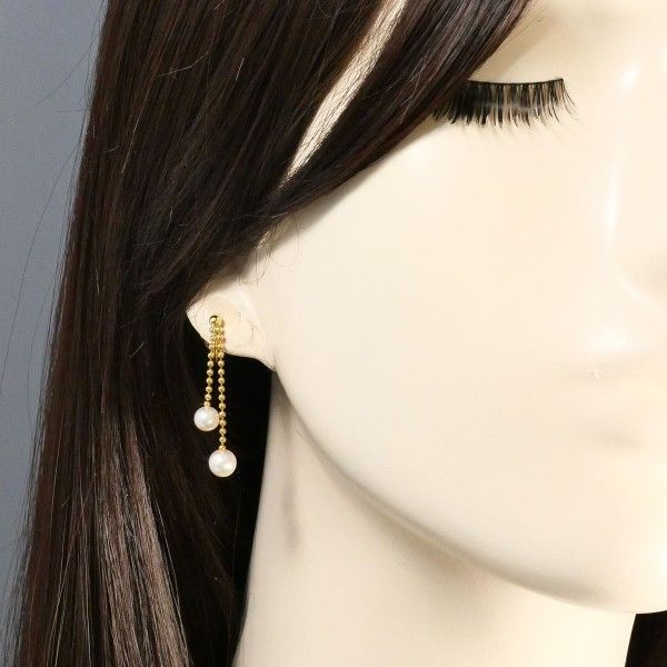 K14WG イヤリング パール（真珠） 総重量約2.2g 中古 美品 送料無料☆0315