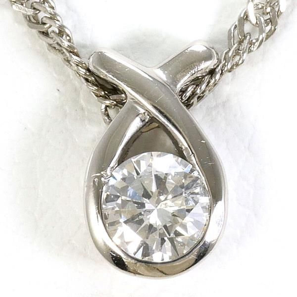 PT900 PT850 ネックレス necklace ダイヤ 0.204 SI2 鑑定書 総重量約4.2g 約45cm