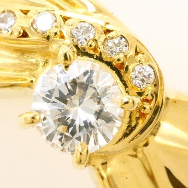 K18YG リング ring 指輪 13号 ダイヤ 0.25 ダイヤ 鑑別書 総重量約4.5g