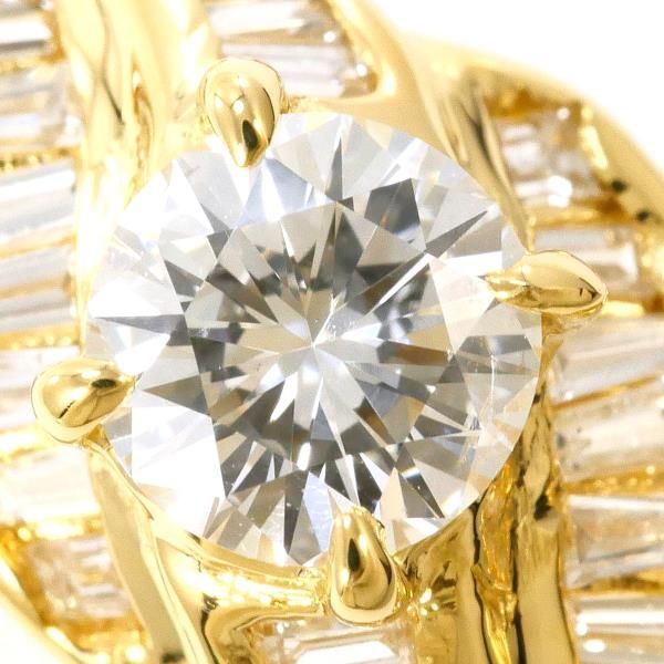 K18YG リング ring 指輪 11号 ダイヤ 0.52 0.39 鑑別書 総重量約4.3g