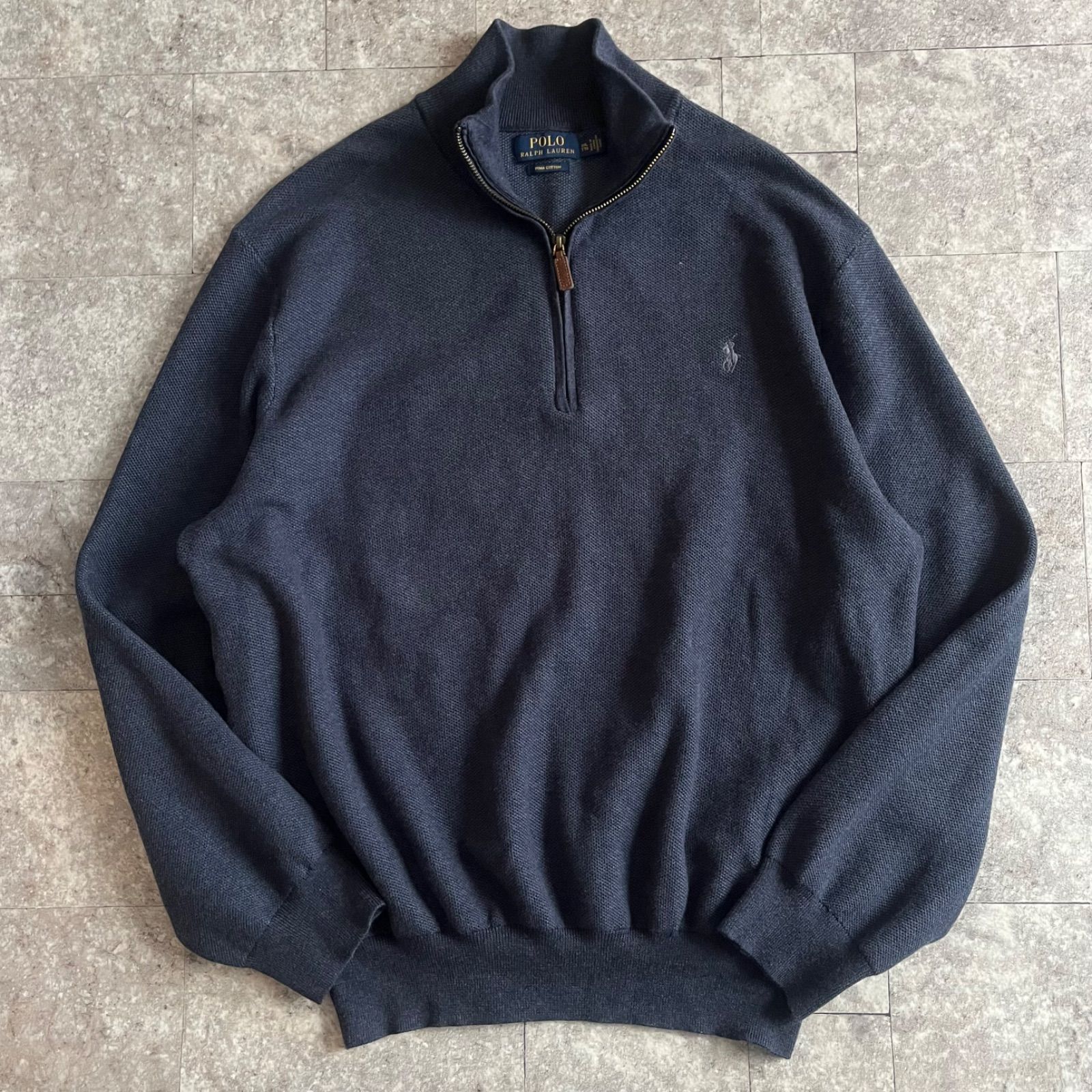 ポロバイ ラルフローレン ニット 古着 ジップ ポニー刺繍 L 紺 16596 古着通販 サイト | IDENTITY official web store (アイデンティティー)