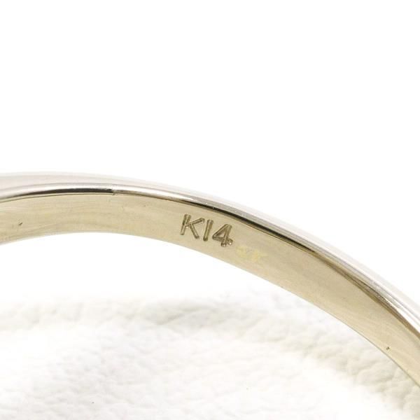 K14WG リング 14金ホワイトゴールド K14 WG 刻印有】デザイン ホワイト