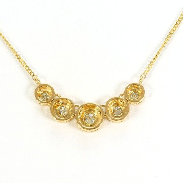 K18YG ネックレス necklace ダイヤ 0.24 総重量約2.6g 約42cm FORTGASGNV_COM_BR