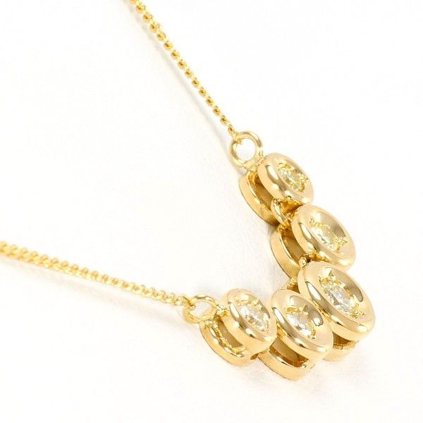 K18YG ネックレス necklace ダイヤ 0.24 総重量約2.6g 約42cm