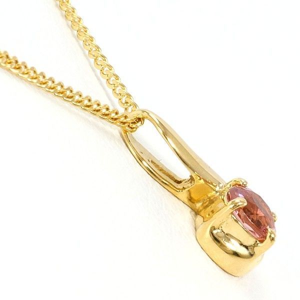 K18YG ネックレス necklace ピンクトルマリン 総重量約1.6g 約40cm