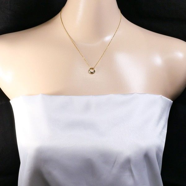 K18YG ネックレス necklace ブラウンダイヤ 0.12 総重量約1.9g 約40cm FORTGASGNV_COM_BR