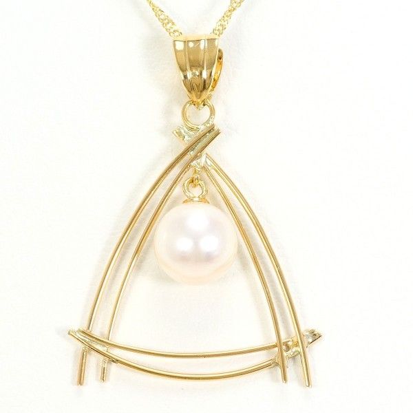 K18YG ネックレス necklace パール 真珠 総重量約1.9g 約40cm
