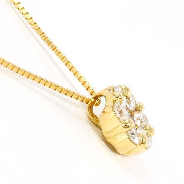 K18YG ネックレス necklace ダイヤ 0.25 総重量約2.0g 約45cm