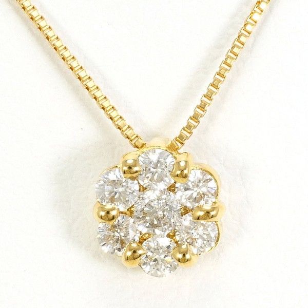 K18YG ネックレス necklace ダイヤ 0.25 総重量約2.0g 約45cm