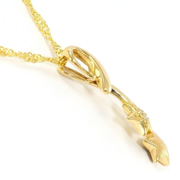 K18YG ネックレス necklace ダイヤ 総重量約3.1g 約40cm
