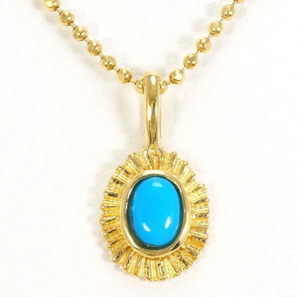 K18YG ネックレス necklace ターコイズ 総重量約2.5g 約40cm