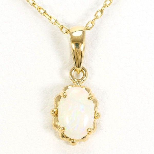 K18YG ネックレス necklace オパール 総重量約1.2g 約38cm
