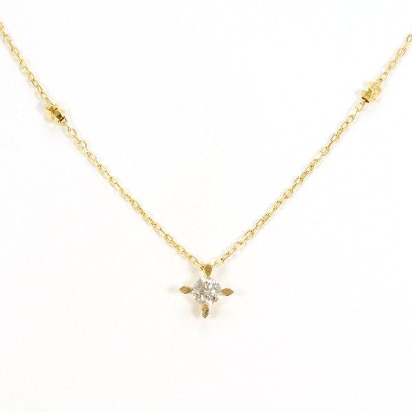 K18YG ネックレス necklace ダイヤ 0.12 総重量約1.3g 約42cm