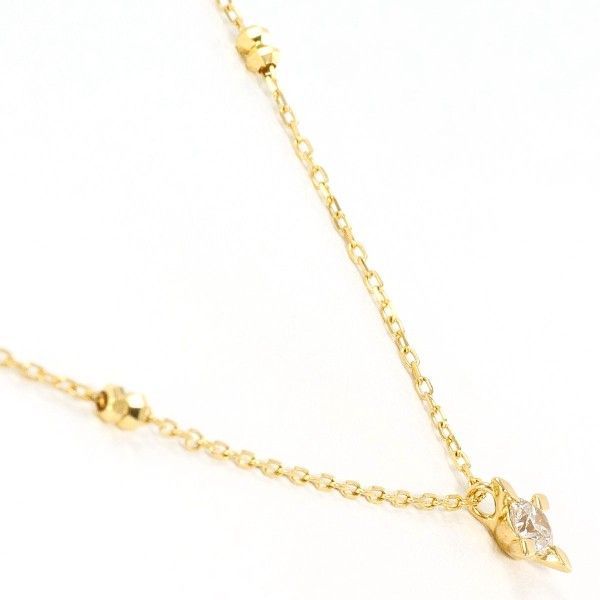 K18YG ネックレス necklace ダイヤ 0.12 総重量約1.3g 約42cm