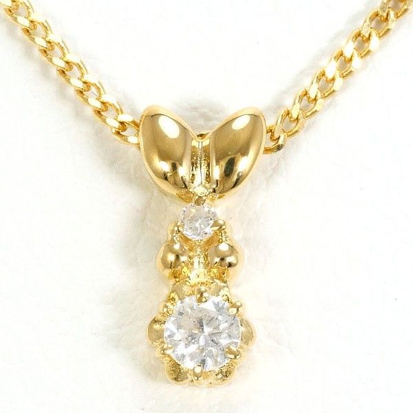 K18YG ネックレス necklace ダイヤ 0.07 総重量約2.0g 約40cm