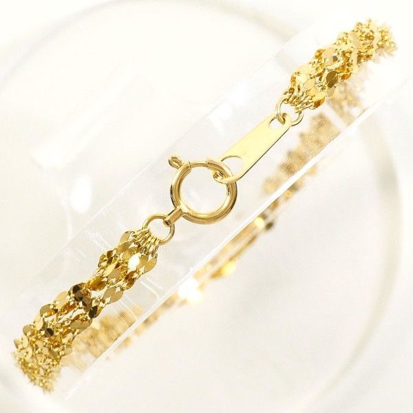 K18YG ブレスレット bracelet 総重量約1.8g 約18cm