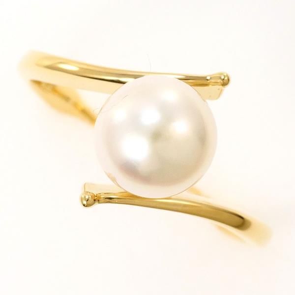 K18YG リング ring 指輪 11号 パール 真珠 約7mm 総重量約2.3g