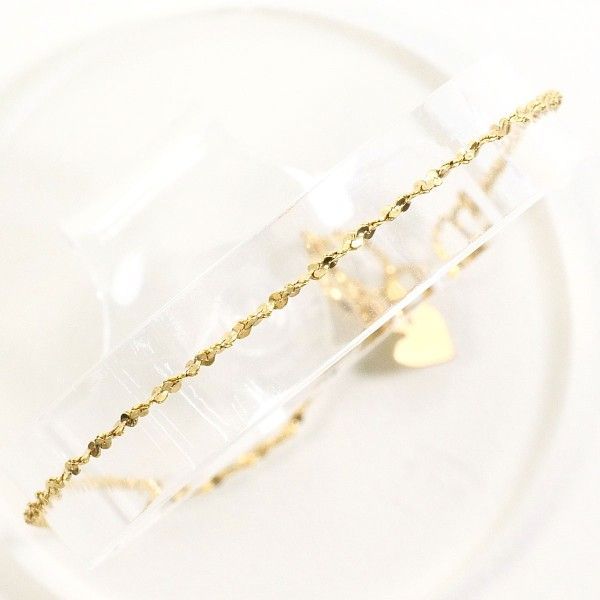 K 18 YG ブレスレット bracelet アンクレット 総重量約1.5 g 約24 cm