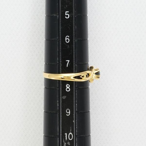 K18YG リング ring 指輪 7.5号 サファイア ダイヤ 0.02 総重量約1.4g FORTGASGNV_COM_BR