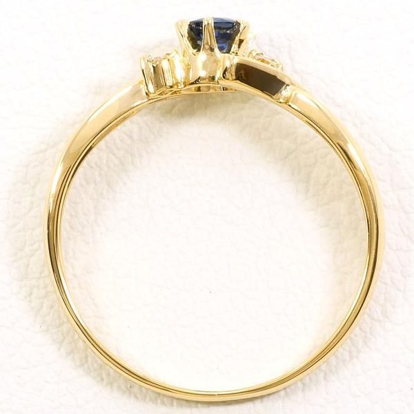 K18YG リング ring 指輪 7.5号 サファイア ダイヤ 0.02 総重量約1.4g