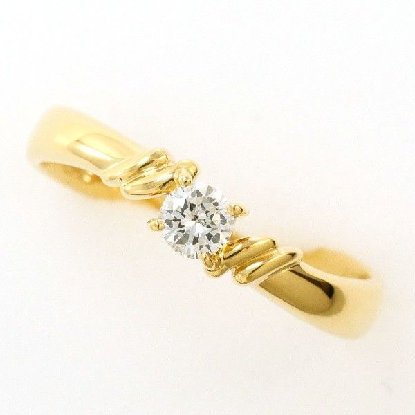 K18YG リング ring 指輪 8.5号 ダイヤ 0.14 総重量約1.6g