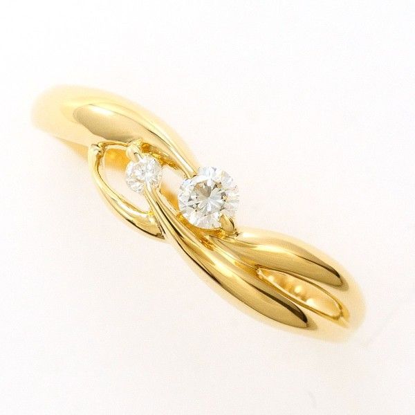 K18YG リング ring 指輪 11号 ダイヤ 0.10 総重量約1.7g