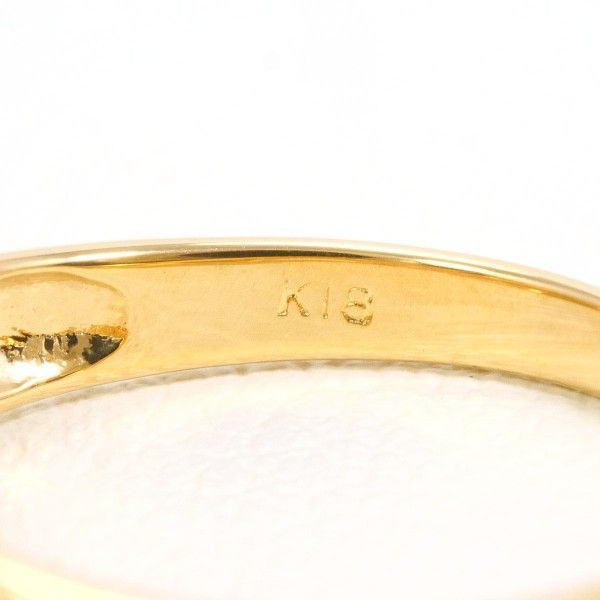 K18YG リング ring 指輪 8号 ダイヤ 総重量約1.8g FORTGASGNV_COM_BR