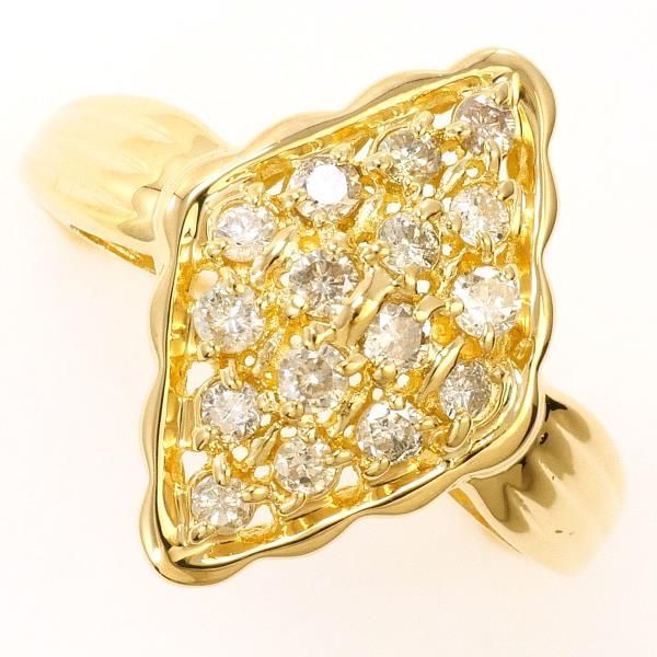 K18YG リング ring 指輪 12号 ダイヤ 0.30 総重量約2.0g