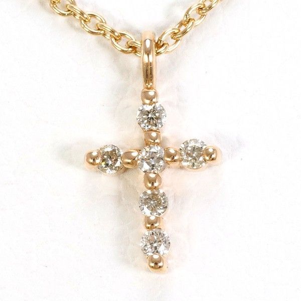 K10PG ネックレス necklace ダイヤ 0.03 総重量約1.0g 約39cm