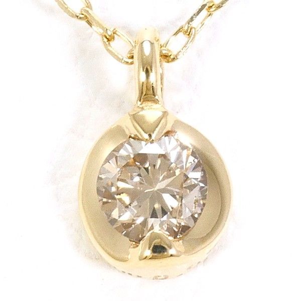 K10YG ネックレス necklace ダイヤ 0.07 総重量約0.5g 約39cm