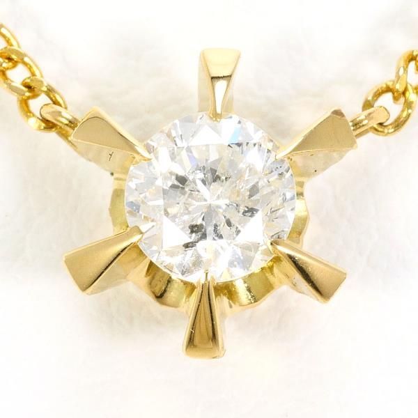 K18YG ネックレス necklace ダイヤ 0.39 鑑別書 総重量約2.9g 約41cm
