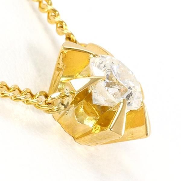 K18YG ネックレス necklace ダイヤ 0.39 鑑別書 総重量約2.9g 約41cm