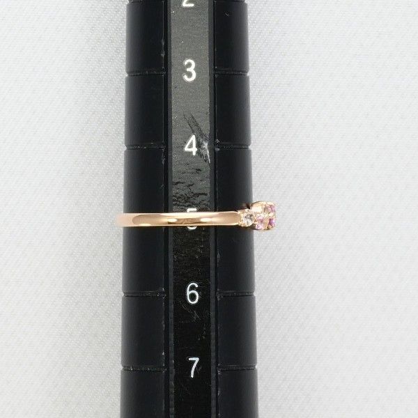 K10PG リング ring 指輪 5号 ピンクサファイア ホワイトサファイア 総重量約0.7g FORTGASGNV_COM_BR