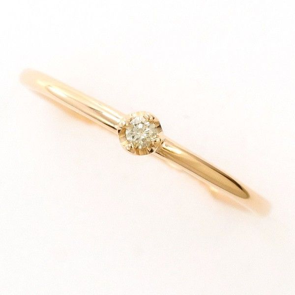 K10PG リング ring 指輪 5号 ダイヤ 0.02 総重量約0.6g