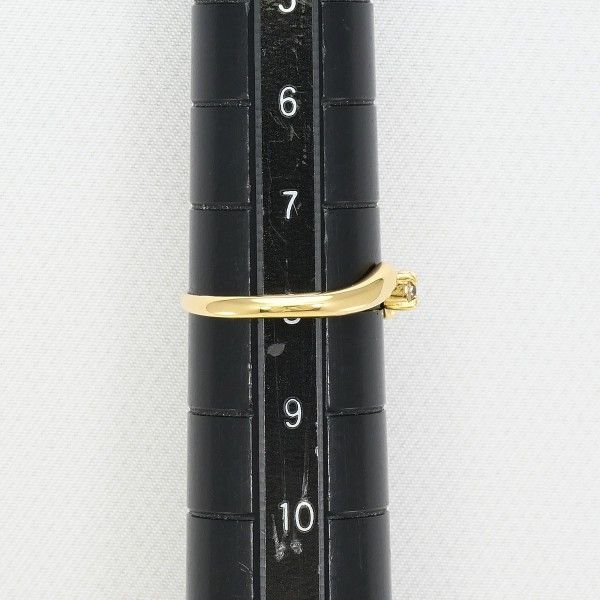 夢を叶える K18YG リング ring 指輪 8号 ブラウンダイヤ 0.10 総重量約1.2g 100％品質保証！
