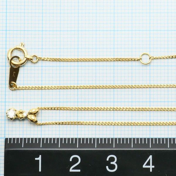 K18YG ネックレス necklace ダイヤ 0.07 総重量約2.0g 約40cm FORTGASGNV_COM_BR