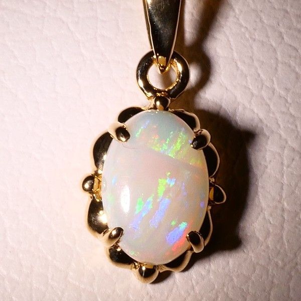 K18YG ネックレス necklace オパール 総重量約1.2g 約38cm