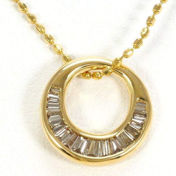 K18YG ネックレス necklace ブラウンダイヤ 0.12 総重量約1.9g 約40cm