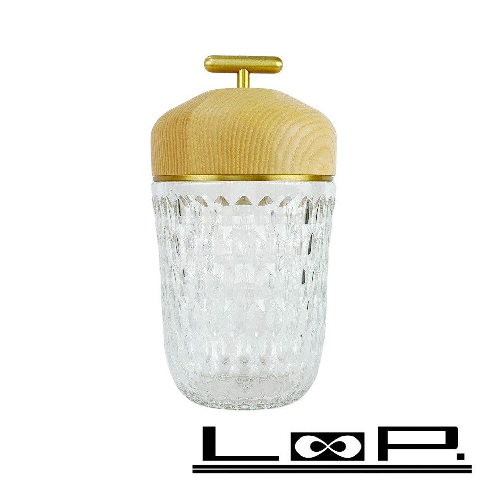 品 エルメス サンルイ コラボ フォリア ポータブル ランプ クリスタル 木製 ナチュラル 1507E500 箱 456435 5