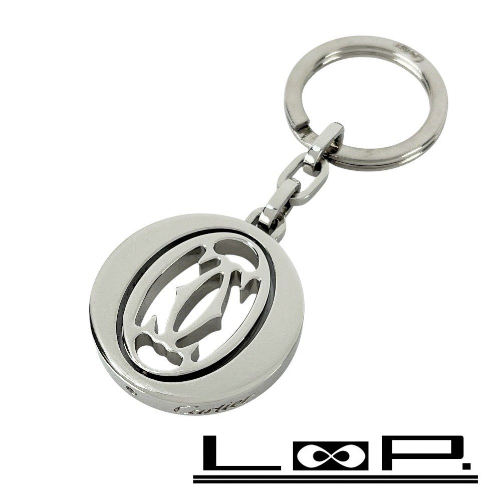 ♥ カルティエ キーホルダー バッグチャーム キーリング SS シルバー 箱 455919 12